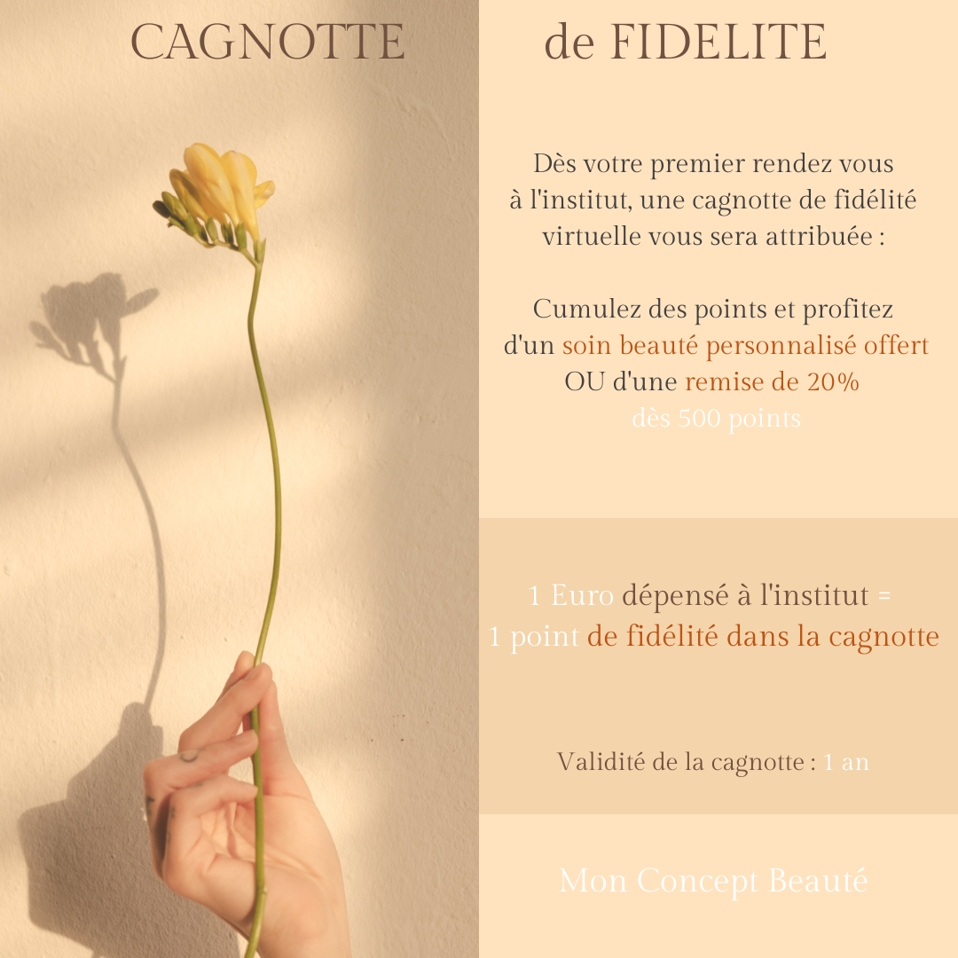 Cagnotte fidélité Mon Concept beauté